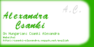 alexandra csanki business card